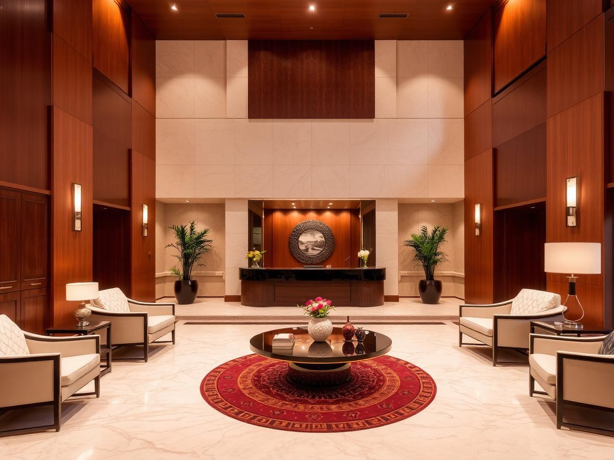 Elegant reception lobby