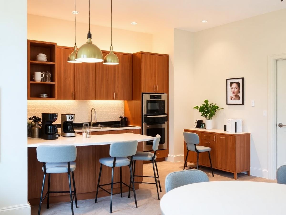 Office kitchen and coffee bar